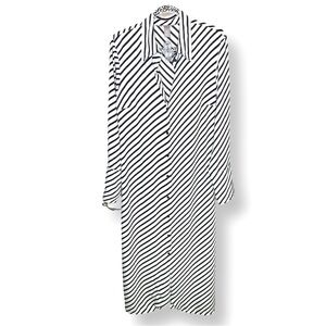 [ H&M ] Black & White Diagonal Stripe Shirt Dress : M : NWT